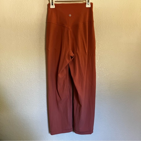 Lululemon Align Wide Leg Crop Dark Terracotta Pants Size 2 - Picture 7 of 10